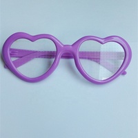 Lunettes de diffraction en forme de coeur en plastique ABS