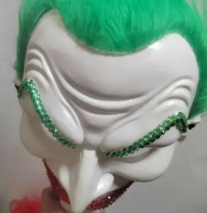 2024 New Clown Bling Party Mask With Wig
