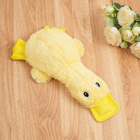Jouet pour animaux de compagnie en silicone écologique, best-seller, en forme de canard, avec couineur, pour mâcher et jouer en intérieur, pour chiens et chats, balle intelligente pour chat