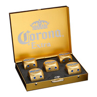 Jeu de dés portable en aluminium durable, carré, créatif et personnalisé pour le divertissement en bar