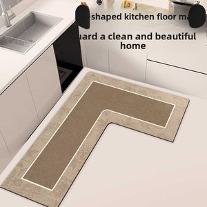 Tappetino da <span class=keywords><strong>Cucina</strong></span> a Forma di L in Terra di Diatomee, Antiscivolo, Facile da Pulire, Resistente allo Sporco, Tappeto <span class=keywords><strong>Angolare</strong></span> per <span class=keywords><strong>Cucina</strong></span> - Product Image 4