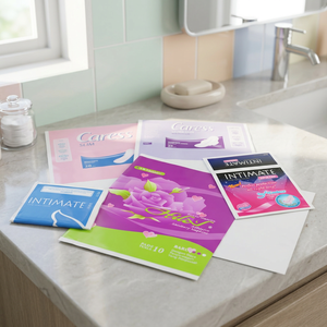 Plastic PE <b>Sanitary</b> Pad Hygiene Side Gusset <b>Bag</b> Gravure Printed Recyclable Packaging Customizable Color Thickness ISO9001 - Product Image 3