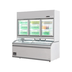 Tủ trưng bày kính kết hợp siêu thị thương mại, làm lạnh bằng khí, có ngăn đông, 3 cửa, tự động xả đá, kính - Product Image 1