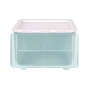 Bins Front Opening Design Home Children Storage Bins Organizer Snack Kids Toy Storage Box With Wheels