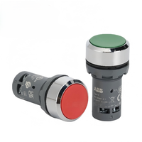 Tombol Tekan ABB CP1-10L-10 Asli 22mm Panel Mount Tipe Flush Biru 1NO Momentary Normally Open Saklar Tombol Tekan Industri