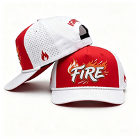 Gorra de Béisbol de Secado Rápido y Perforada con Logotipo Bordado de Llama con Cuerda Blanca, Gorra de Béisbol Urbana para Exteriores