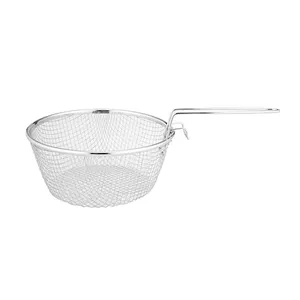 Hot Sale Round French Fries Baskets Stainless Steel Deep Fry Basket Strainer Round Wire Mesh