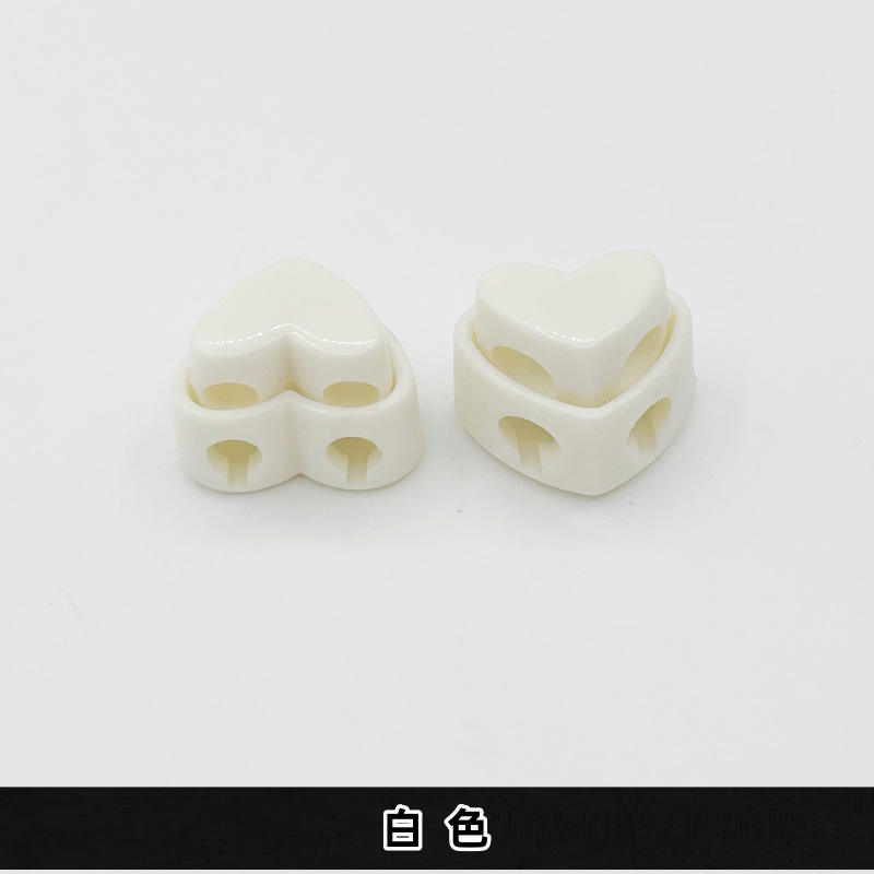 Blanc - 4#largeur environ 2 cm - en forme de coeur