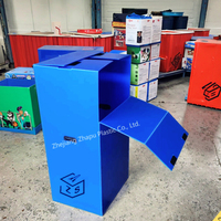 Vente directe usine, prix bas, boîte de rangement rigide légère réutilisable en PP de marque ZS, épaisseur personnalisable, pour déménagement