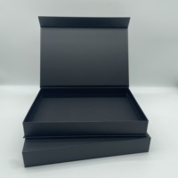 Emballage de Boîte Rigide en Papier Personnalisé, Boîtes d'Emballage de Cheveux avec Logo Personnalisé, Coffret Cadeau Magnétique Personnalisé Noir Sur Mesure
