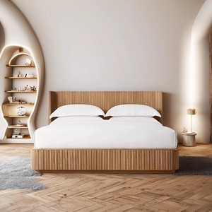 Cost-Effective Commercial Modern Apartment Customized Queen King Solid <b>Wood</b> <b>Platform</b> <b>Bed</b> <b>Frame</b> Luxury 5 Star Hotel Bedroom Sets - Product Image 1