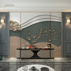 8D-Dreidimensionales Wandtuch Fernsehhintergrund Wand Wohnzimmer Schlafzimmer Tapete Relief abstrakt Zweig Flusslinie Wandbild - Product Image 4