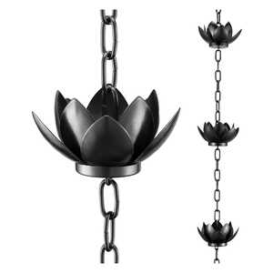 Tuyau <span class=keywords><strong>de</strong></span> descente <span class=keywords><strong>de</strong></span> remplacement <span class=keywords><strong>de</strong></span> chaîne <span class=keywords><strong>de</strong></span> pluie en fer pour gouttières Big Cup Blue Rain Chain Garden Decorative Japanese Rain Chain - Product Image 5