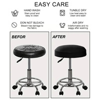 Housse de tabouret/tabouret de bar en soie de lait extensible et imperméable, couleur unie, style moderne minimaliste, prête à être expédiée