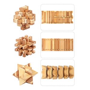 Bằng Gỗ Não Trêu Gá 3D Iq Tre Câu Đố Thông Minh Đồ Chơi Kong Ming Khóa - Product Image 3
