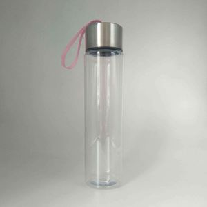 Botella de Agua de Plástico de 500 ml con Tapa de Rosca y Correa, Libre de BPA, Diseño Minimalista, Unisex, para Uso en Exteriores, Artículo TA-4093 - Product Image 6