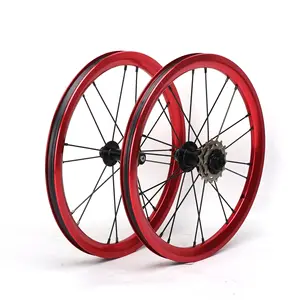 Ensemble de <span class=keywords><strong>roues</strong></span> de vélo CG 16 pouces 305 <span class=keywords><strong>Trois</strong></span> vitesses Faible résistance 74-85V Frein 14 pouces 412 Roue de vélo pliable en alliage d'aluminium - Product Image 1