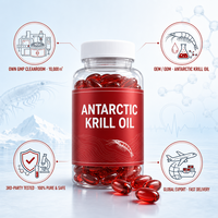 Complément Alimentaire Vitamines avec Astaxanthine et Huile de Krill de l'Antarctique Bonbons Gommeux 60 Unités pour Adultes 2 Doses Durée de Conservation 24 Mois
