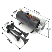 Compresseur d'air automobile 12V 120PSI 3L et klaxon amélioré