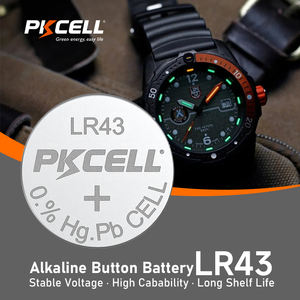 Pkcell קיבולת גבוהה 1.5v <span class=keywords><strong>ag12</strong></span> lr20 lr20 <span class=keywords><strong>lr43</strong></span> 186 386 לחצן תא כף אלקליין עבור שעון אלקטרוניקה - Product Image 2