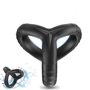 Anneau de pénis <span class=keywords><strong>en</strong></span> silicone, photos d'hommes avec anneau de pénis, anneau de pénis ultra doux 3 <span class=keywords><strong>en</strong></span> 1 pour améliorer l'érection, jouet sexuel pour hommes - Product Image 1