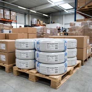 <span class=keywords><strong>Cable</strong></span> Industrial Estándar IEC 60227 BVVB 300/500V 3x1.5-4.0 mm² de Cobre Puro Rojo Sólido, Plano, Rectangular, con Aislamiento de PVC - Product Image 3
