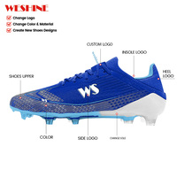 Chaussures de football montantes pour académie, crampons FG vert néon, MOQ 300 paires