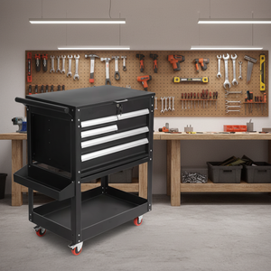 Armadio Portautensili in Acciaio a 5 Cassetti con Ruote, Antifurto, Impermeabile, Chiudibile a Chiave, Capacità di Carico 300kg, per Garage e Officina, OEM - Product Image 2