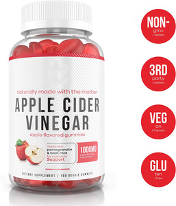 Bonbons Gommeux au <span class=keywords><strong>Vinaigre</strong></span> de <span class=keywords><strong>Cidre</strong></span> de Pomme <span class=keywords><strong>Bio</strong></span> Keto à Marque Blanche pour le Soutien Digestif - Product Image 1