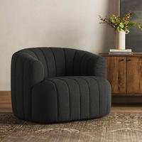 Chaise de canapé simple en arc américain Chaise de loisirs en tissu pivotante de luxe pour chambre à coucher Balcon Moderne