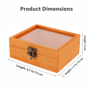 Boîte à bijoux en bois avec finition laquée brillante et fenêtre de présentation transparente, idéale pour les bijouteries et les boutiques - Product Image 3