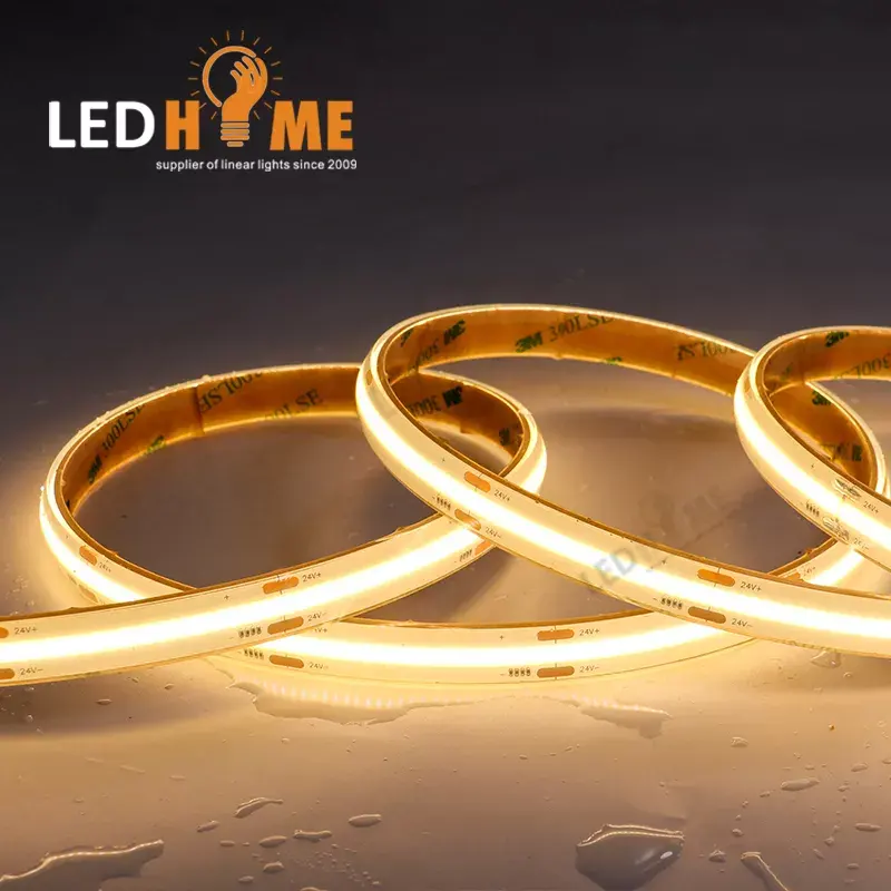 Bande lumineuse LED COB d'ambiance Flexible, 12V, 24V, 5mm, 8mm, 10mm, 11W, rvb, RGBW, IP20, IP65, IP68