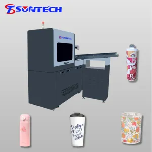 Tumblers Uv printer silinder peralatan minum printer digital kecepatan tinggi untuk Cetak botol kaca kaleng