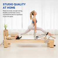 Set Reformer Pilates Profesional Seimbang, Mesin Pilates Kayu, Kursi, Peralatan Kebugaran Yoga untuk Latihan di Rumah