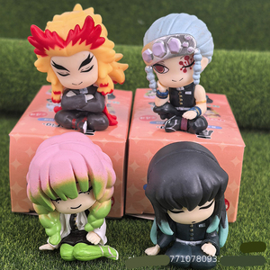 4 pièces/ensemble 5CM <span class=keywords><strong>Kimetsu</strong></span> <span class=keywords><strong>No</strong></span> <span class=keywords><strong>Yaiba</strong></span> Tiangen Sleep Blind Box Figurine de collection de dessin animé japonais en PVC - Product Image 5