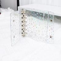 1 pièce Carnet de notes à paillettes en papier, format A6/A7, style classeur, bloc-notes de poche, cartes postales DIY, objet de collection portable