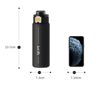 Beauchy OEM ODM Logo personnalisé Bouteille d'eau de sport portable sous vide à double paroi en acier inoxydable 316 Fiole à vide avec couvercle rebondissant