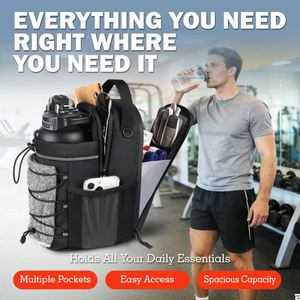 Nueva bolsa de poliéster para botella de agua de gimnasio con soporte magnético fuerte para accesorios deportivos al aire libre, organizador, bolsa tipo bandolera, funda. - Product Image 4