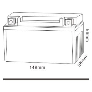 Batterie au plomb-acide VRLA <span class=keywords><strong>MF</strong></span> pour moto 12 V 7 Ah <span class=keywords><strong>YTX7A</strong></span>-<span class=keywords><strong>BS</strong></span>, Bateria De Moto Cg 125, Baterias Para Moto - Product Image 2