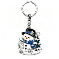 Porte-clés de Noël personnalisé OEM, breloque de sac en forme de pingouin mignon, plaqué argent, cadeau promotionnel, vente en gros, approvisionnement direct