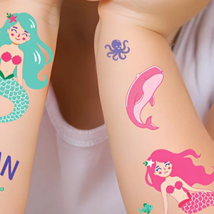 Fábrica de Pegatinas de <span class=keywords><strong>Tatuajes</strong></span> con Certificación ISO, Pegatinas de <span class=keywords><strong>Tatuajes</strong></span> Personalizadas de Ballenas, Sirenas, Tortugas Marinas, Caballitos de Mar, Medusas, Resistentes al Agua - Product Image 3