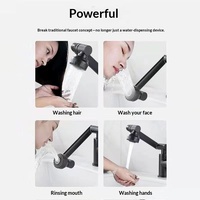 Robinet de lavabo en céramique à poignée unique, double usage chaud/froid, rotatif omnidirectionnel, à poser sur le plan, Lucky Cat, qualité usine OEM