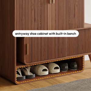 Armoire à chaussures en bois moderne, écologique et peu encombrante, <span class=keywords><strong>avec</strong></span> <span class=keywords><strong>3</strong></span> <span class=keywords><strong>portes</strong></span> et 8 étagères, pour la maison et le salon - Product Image 5