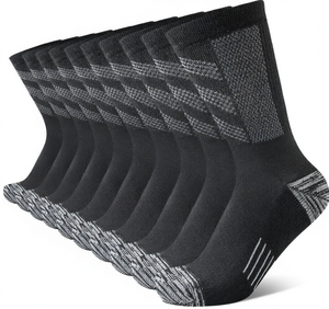 Chaussettes de sport athlétiques durables à compression confortable pour mollets larges, en tricot rayé fin, idéales pour la course estivale - Product Image 1