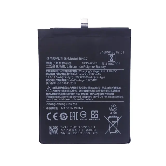 BN37 Replacement Battery For Xiaomi Mi Redmi 6 Redmi 6A Phone Battery 3000mAh
