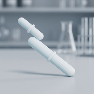 แท่งกวนแม่เหล็กเคลือบ PTFE ทรงกระบอกพร้อมวงแหวนหมุนตรงกลาง - Product Image 3