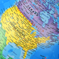 Globe de carte du monde rotatif à Surface brillante avec Base en bois et Arc en métal Globe lumineux