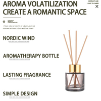 Diffuseur de parfum d'ambiance en gros, 50 ml, 100 ml, rond, en verre avec couvercle en aluminium