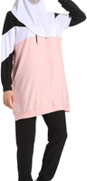 Nouvel Arrivage 2026 – Ensemble de Sport Modeste pour Femme Musulmane – Survêtement Islamique à Col Rond – Service OEM – Polaire Grande Taille Décontracté Court