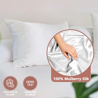 Taies d'oreiller en soie véritable Chouchous Masque pour les yeux 100% Ensemble de taies d'oreiller en soie de mûrier naturel